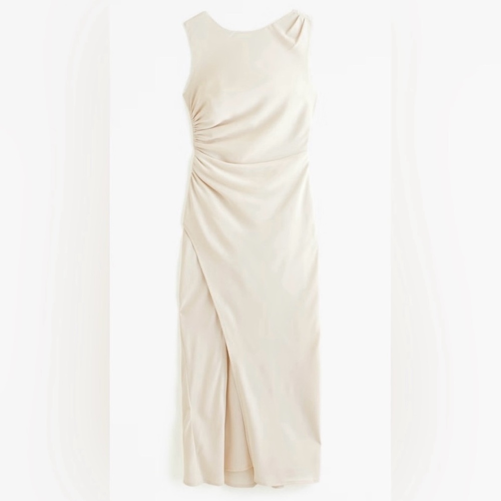 NWT Abercrombie and fitch Cream Sleeveless open back Dress
